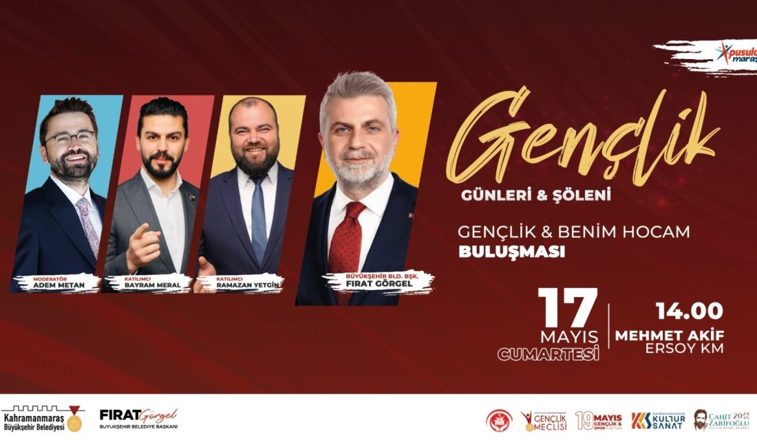 Büyükşehir’in Gençlik Günleri, 17 Mayıs’ta Özel Bir Programla Başlıyor Kahramanmaraş Büyükşehir Belediyesi, gençlerin sosyal, kültürel ve kişisel gelişimine katkı