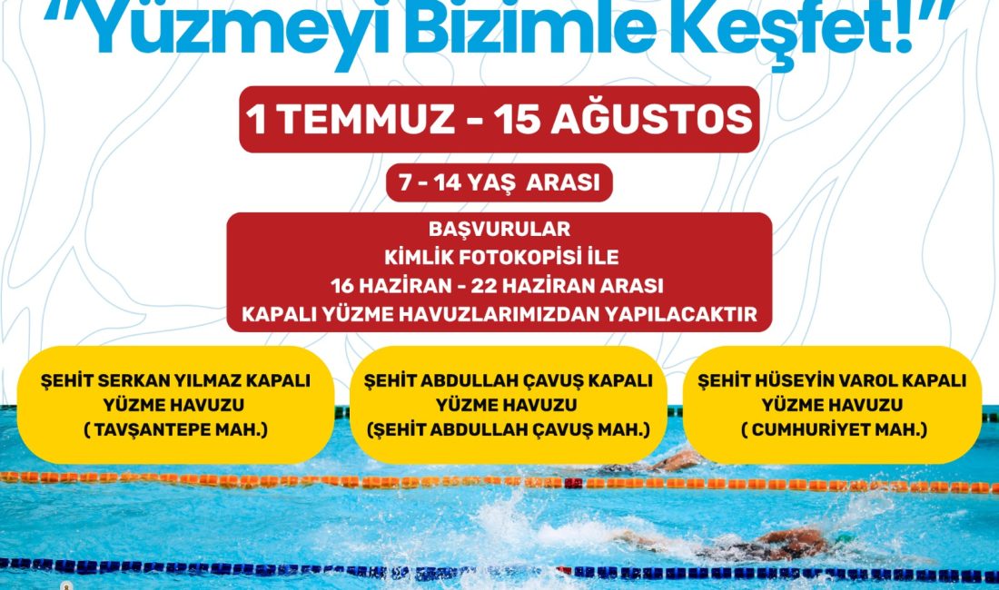 1 Temmuz - 15 Ağustos tarihleri arasında gerçekleştirilecek kurslarda, çocuklar