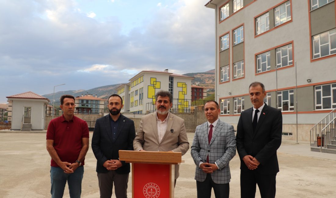 Dulkadiroğlu ilçesi Akyar Toplu Konutları bölgesinde yapımı devam eden okul