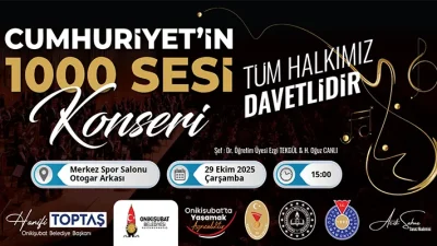 Onikişubat Belediyesi, Cumhuriyet’in 102. yılı kutlamaları kapsamında bin kişilik dev