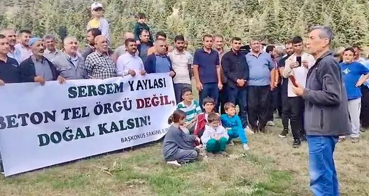 Onikişubat ilçesine bağlı köylüler, Başkonuş Yaylası’nda yapılan tesislerin sınırlarının genişletilerek