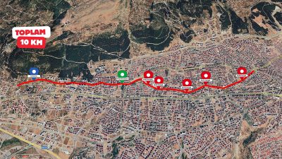Projenin ilk etaplarından biri olan Dr. Sait Bulvarı’ndaki akıllı kavşak