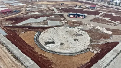 Kahramanmaraş Büyükşehir Belediyesi, depremler sonrası lojistik merkez olarak kullanılan Afşin