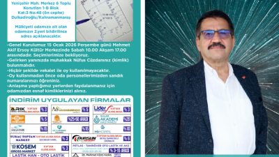 Genel Kurul Toplantısının 15 Ocak 2026 Perşembe günü, Mehmet Akif