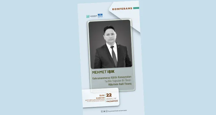 Mehmet Işık, Tarihçi Mükremin Halil Yinaç’ı Elbistan’da Gençlere Anlatacak Bu kapsamda, tarih ve edebiyat dünyasının önemli isimlerini vatandaşlarla buluşturan