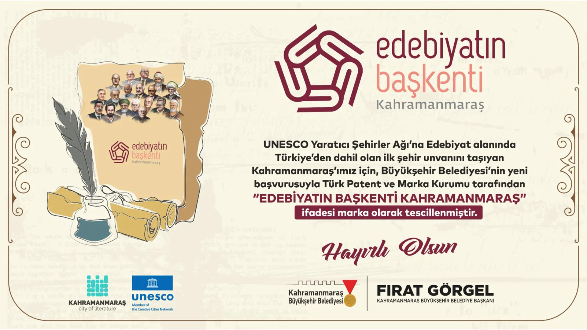 UNESCO’nun Şehri, Türkiye’nin Markası; Edebiyatın Başkenti Kahramanmaraş 1 unesconun sehri turkiyenin markasi edebiyatin baskenti kahramanmaras