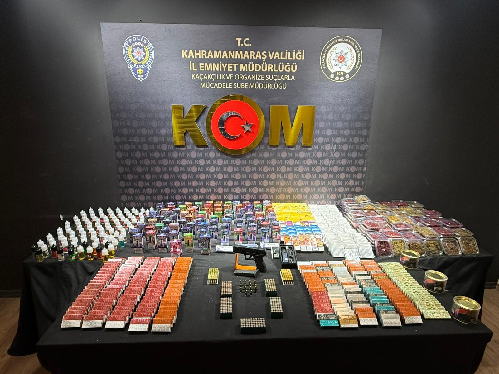 Kahramanmaraş’ta Kaçak Tütün ve Silah Ele Geçirildi 1 IMG WA