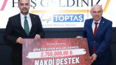 Onikişubat Belediyesi’nden Amatör Spor Kulüplerine 2 Milyon 750 Bin TL Destek Başkan Toptaş, Onikişubat Belediyesi olarak 2026 yılı içerisinde amatör spor