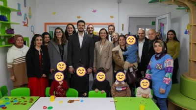 Kahramanmaraş’a gelerek projeyi yerinde inceledi. EBRD heyeti, kreşin fiziksel şartlarını,