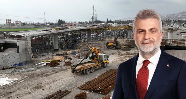 Sanayi Kavşağı İnşaatı Hızla Devam Ediyor Proje kapsamında; 7 ayaklı, 370 metre uzunluğunda ve 9 metre