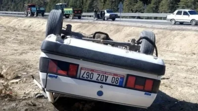 Kahramanmaraş’ın Andırın–Göksun yolu Halbur Rampası mevkiinde meydana gelen kazada bir