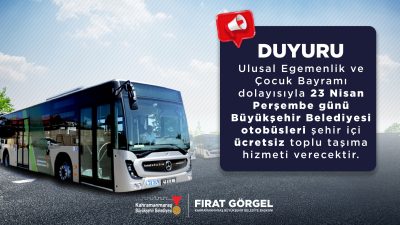 Büyükşehir Belediyesi tarafından yapılan düzenlemeyle birlikte, belediye bünyesindeki otobüsler sadece