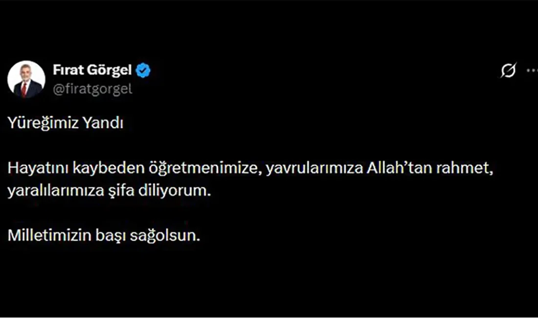 Kahramanmaraş Büyükşehir Belediye Başkanı Fırat Görgel, Onikişubat’taki Ayser Çalık Ortaokulu’nda