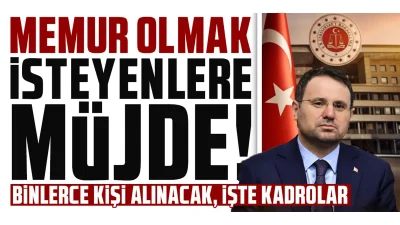 Alım yapılacak kadrolar arasında 5.259 zabıt kâtibi, 4.508 infaz ve