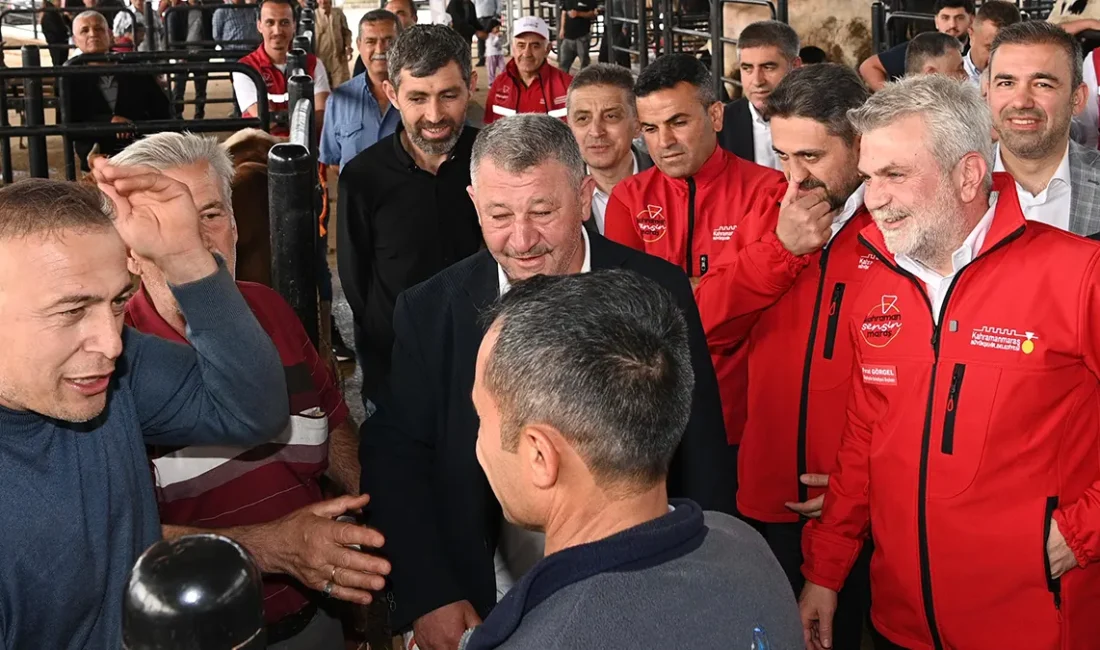 Başkan Görgel: “Bayramda Ekiplerimiz Görev Başında” Kurbanlık satış alanlarını gezen Başkan Görgel, üreticilerin taleplerini dinlerken vatandaşlarla