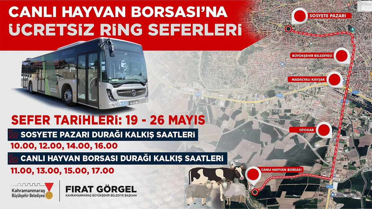 Canlı Hayvan Borsası’na Ücretsiz Ring Seferleri Başlıyor 1 canli hayvan borsasina ucretsiz ring seferleri basliyor