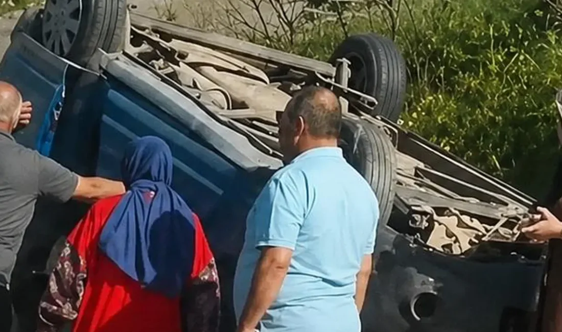 Kazada sürücü Z.Y. ile araçta bulunan 8 yaşındaki A.K.Y. hafif