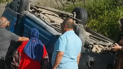 Kazada sürücü Z.Y. ile araçta bulunan 8 yaşındaki A.K.Y. hafif