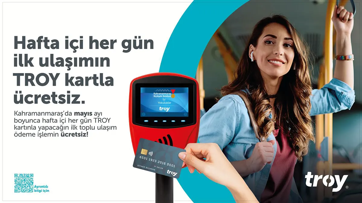 mayista troy kart ile hafta ici ilk yolculuk ucretsiz