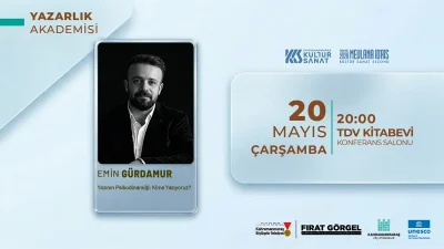 20 Mayıs Çarşamba günü saat 20.00’da yazar Emin Gürdamur, TDV