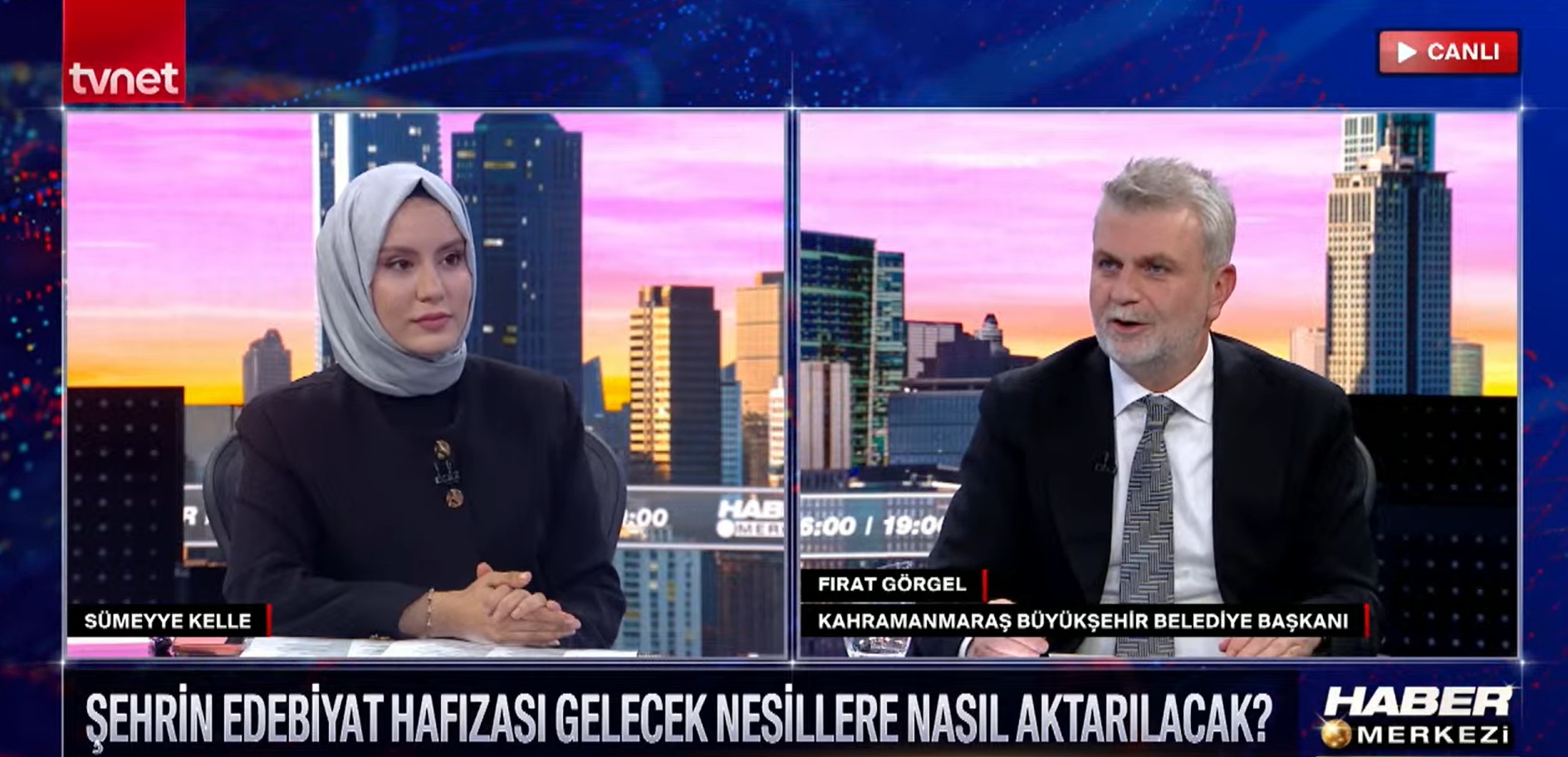 Görgel, TVNET Canlı Yayınında UNESCO Edebiyat Şehri Sürecini Anlattı 1 Canli Yayin ()