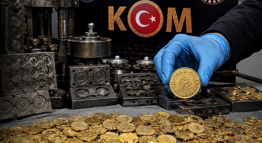 Kahramanmaraş Cumhuriyet Başsavcılığı koordinesinde, sahte ziynet altını üretimi ve piyasaya
