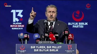 ​Tek aday olarak seçime giren Mustafa Destici, delegelerin tam desteğini