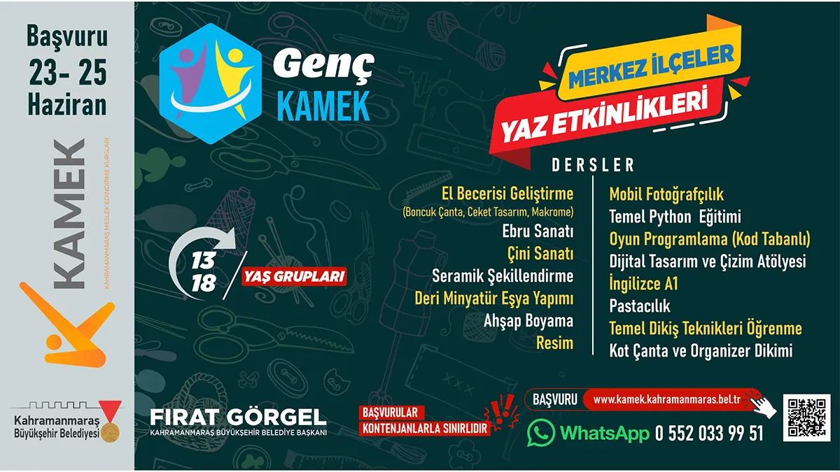 Büyükşehir’in Genç KAMEK Kurslarında Kayıt Zamanı; Başvurular Başladı 1 buyuksehirin genc kamek kurslarinda kayit zamani basvurular basladi