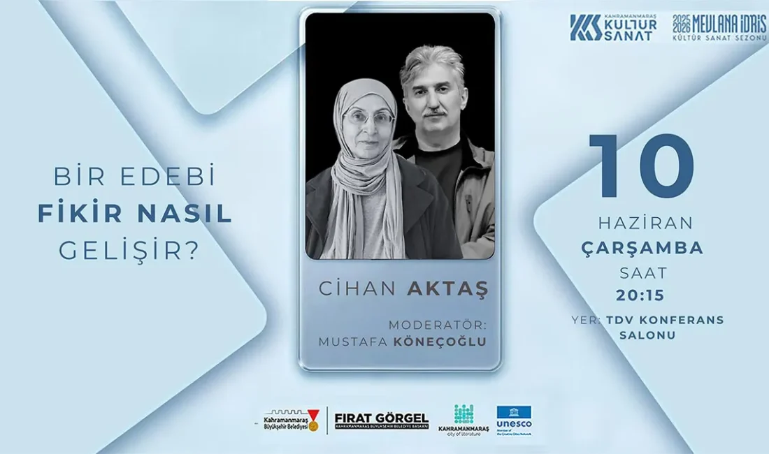 Büyükşehir’den Edebi Üretime Işık Tutacak Söyleşi Türkiye’nin UNESCO’daki ilk Edebiyat Şehri unvanına sahip Kahramanmaraş, Büyükşehir Belediyesinin