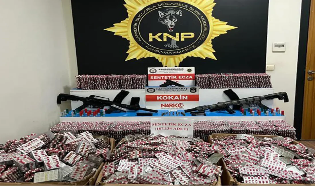 Kahramanmaraş Narkotikten Dev Operasyon! 187 Bin Uyuşturucu Hap Ele Geçirildi Kahramanmaraş Emniyet Müdürlüğü Narkotik Suçlarla Mücadele Şube Müdürlüğü ekiplerince gerçekleştirilen