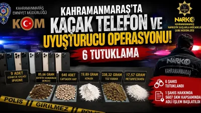 Kahramanmaraş Emniyet Müdürlüğü Kaçakçılık ve Organize Suçlarla Mücadele (KOM) Şube