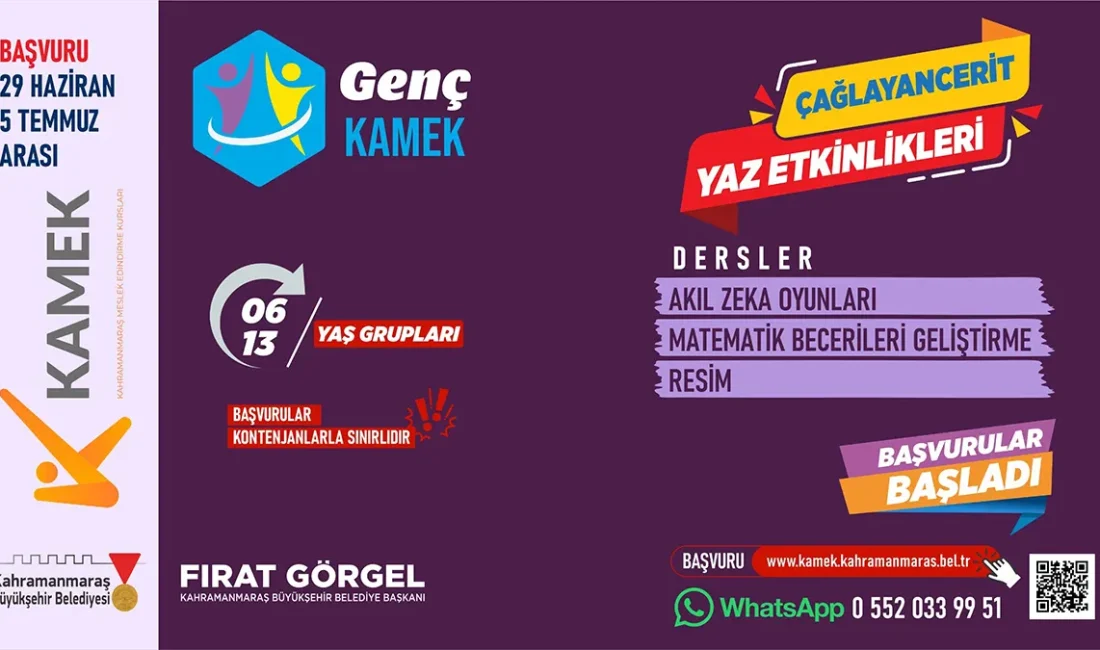 Andırın’da 6 – 18 yaş aralığındaki çocuklar ve gençlere yönelik