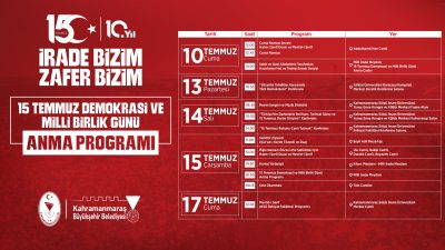 Anma etkinliklerinin ilk programı, 10 Temmuz Cuma günü saat 14.00’da