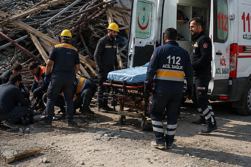 Kahramanmaraş’ta İnşaat İskelesi Çöktü: 4 İşçi Yaralandı Edinilen bilgiye göre, olay Afşin ilçesine bağlı Efsus Turan Mahallesi’nde