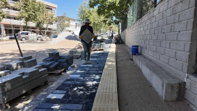 Altyapı imalatlarının tamamlandığı Lütfi Köker Bulvarı’nda ilk etap çalışmaları kapsamında