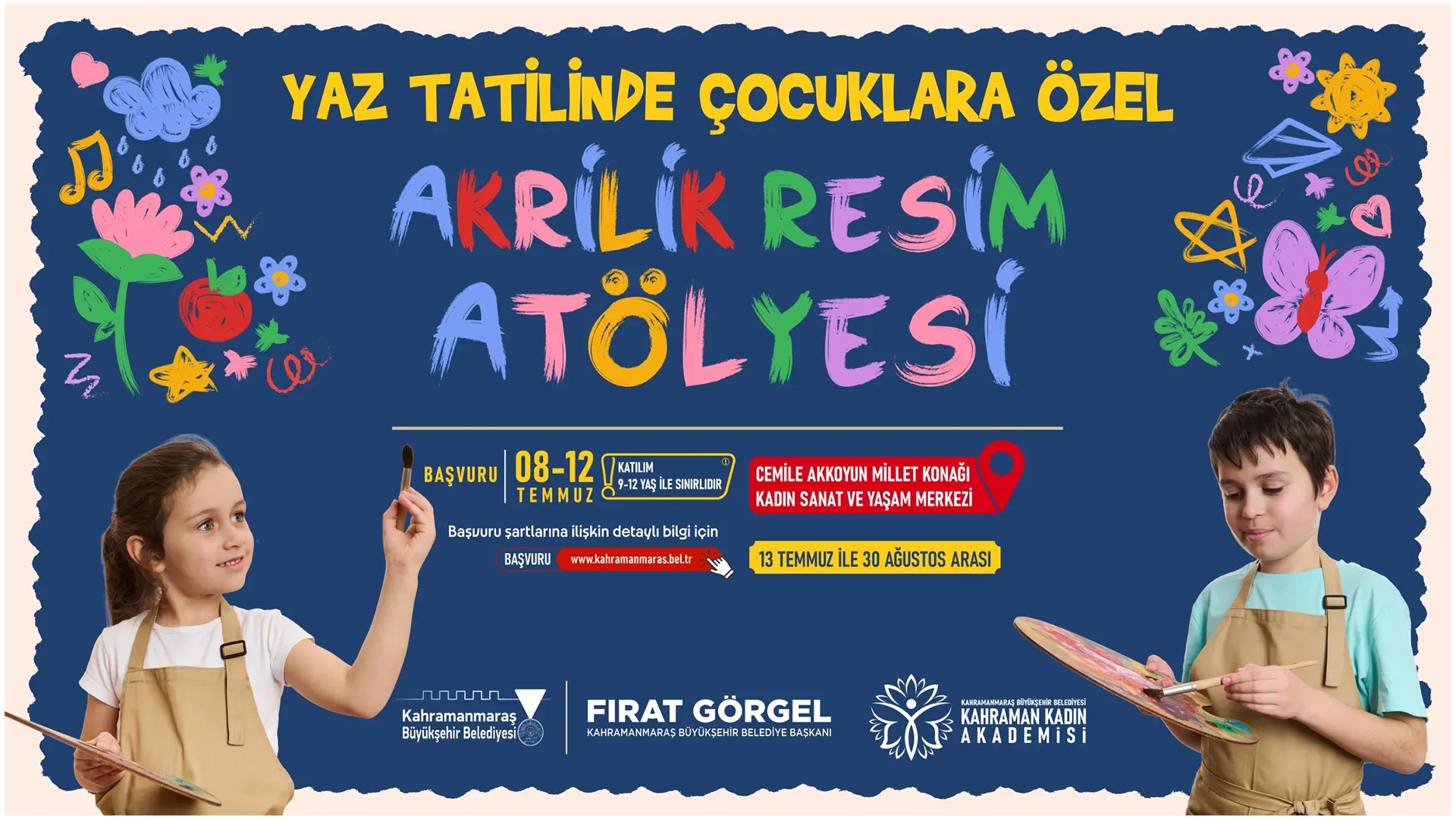 buyuksehirden cocuklara yaz hediyesi akrilik resim atolyesi basliyor