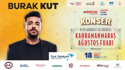 Türk pop müziğinin önemli isimlerinden Kut’un konseri saat 21.30’da başlayacak.