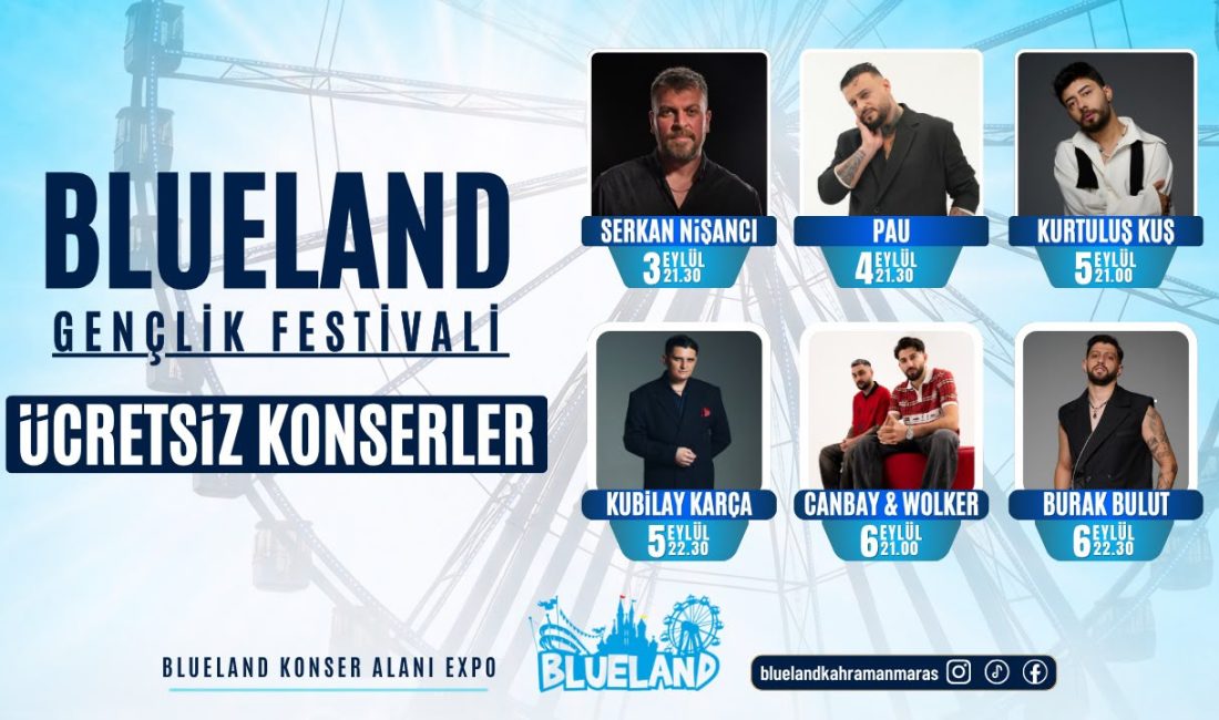 Blueland EXPO konser alanında gerçekleştirilecek festivalde dört gün boyunca 6