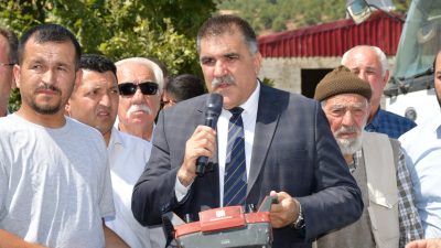 Törene Türkoğlu Belediyesi Başkanı Mehmet Karaca, belediye yöneticileri, ilçede görev