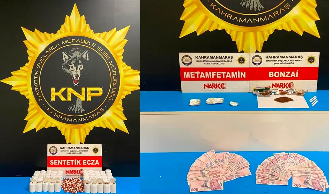 Kahramanmaraş’ta Narkotik Operasyonları Peş Peşe Geldi! Binlerce Uyuşturucu Hap Ele Geçirildi Kahramanmaraş'ta Narkotik Suçlarla Mücadele Şube Müdürlüğü ekiplerinin farklı tarihlerde gerçekleştirdiği