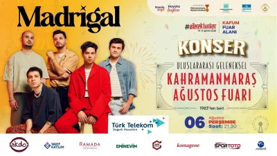 Saat 21.30’da başlayacak konserde fuar alanını dolduracak vatandaşların, Madrigal'in sahne