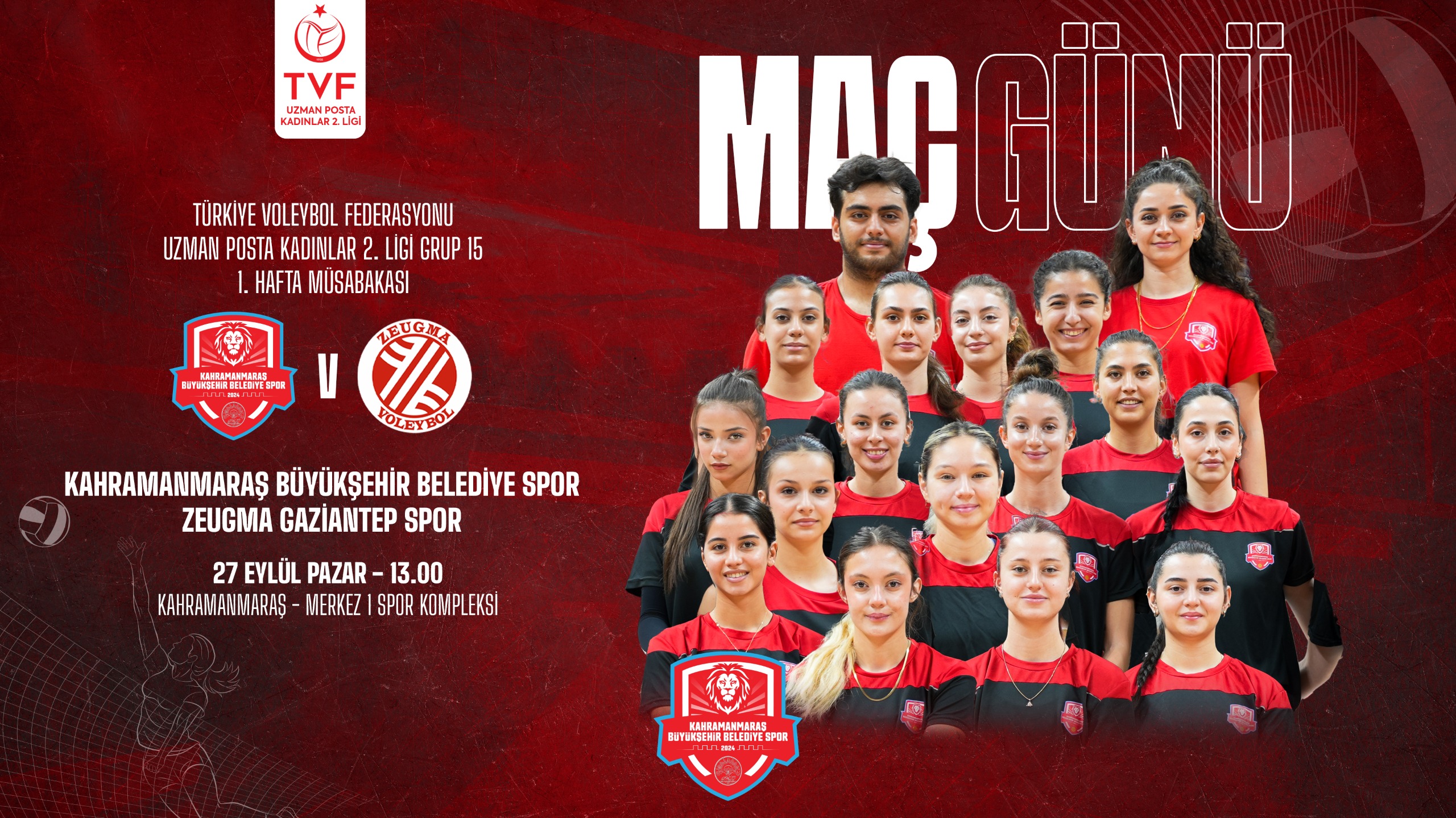 Türkiye Voleybol Federasyonu Uzman Posta Kadınlar 2. Ligi Grup 15’te