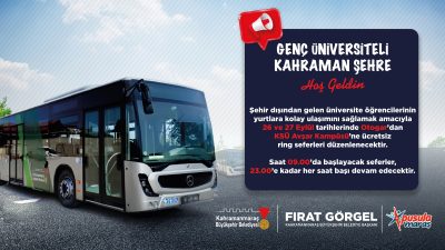Kahramanmaraş Büyükşehir Belediyesi, genç dostu Başkan Fırat Görgel öncülüğünde gençlere