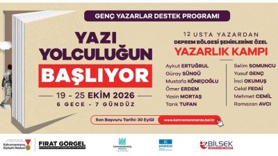Genç Yazarlar Destek Programı” çerçevesinde, deprem bölgesindeki şehirler için özel